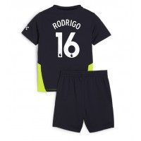 Camiseta Manchester City Rodri Hernandez #16 Visitante Equipación para niños 2024-25 manga corta (+ pantalones cortos)